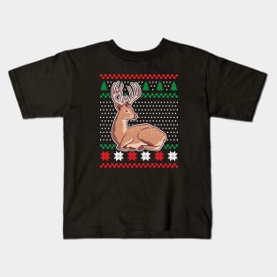 Ugly Christmas Sweaters Deer Kids T-Shirt